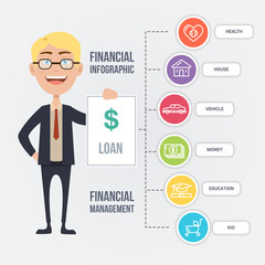 Business infographic design template with editable elements
