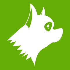 Pinscher dog icon green