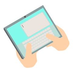 Write tablet icon, isometric 3d style