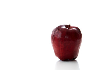 Red ripe apple isolated on white