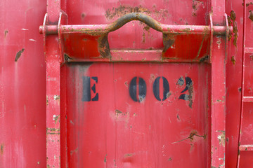 Detail von verwittertem Container