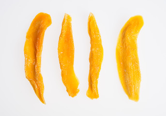 Dried Mango or Dried Mango slices on a background.