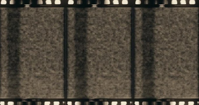 grey vintage old grunge film strip frame, retro movie glitch effect