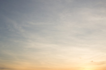 Bright colors at dawn on the beach at sunrise in the Gulf of Thailand.