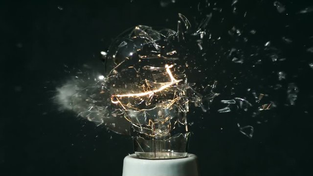 Translucent Light Bulb Explodes at 2000fps Super Slow Motion