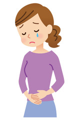 悲しむ女性　主婦