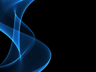      Abstract wave blue and black background 