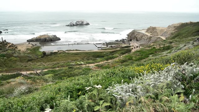 The ruins of Sutro Baths at San Francisco, California, United States