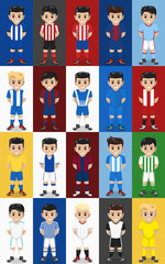 Vector Set of Football / Soccer Kit for Spanish League