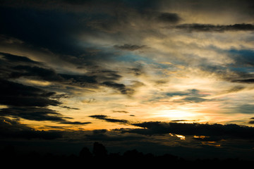 clouds sky sunset in Thailand