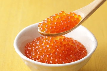 いくらの醤油漬け　Japanese soy sauce with the salmon roe