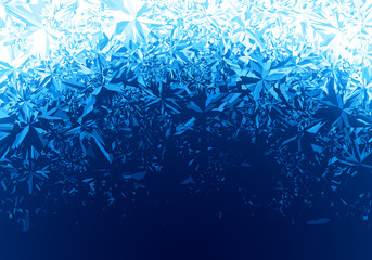 Winter blue ice frost background - 175557605