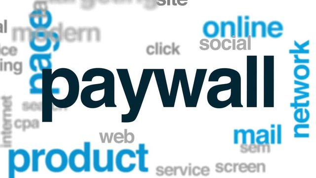 Paywall animated word cloud, text design animation.