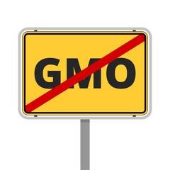 No GMO Sign - vector illustration 