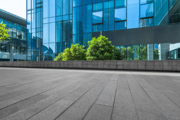 Fototapeta premium modern building and empty pavement in china..