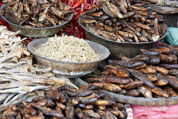 Grocery market and spices of Nepal
