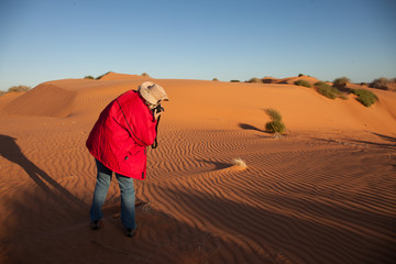 photographing Sturts Stony Desert