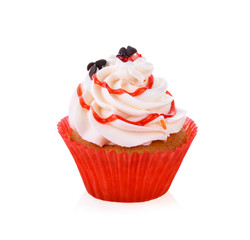 Cupcake isolated on white background