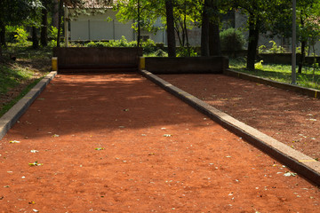 An empty terrain for bowling