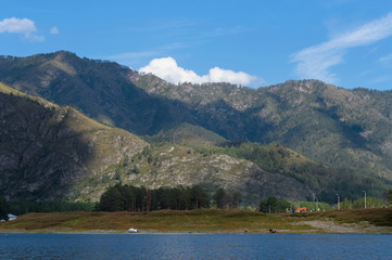 clouds shadows on Altai mountains