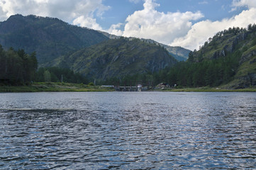 Chemalsky water-power station view from pond