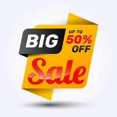 Super sale discount banner design. Layout for online shopping, product, promotions, website and brochure.Special offer 50% off. Vector template background.