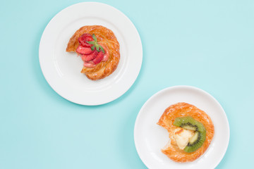 Danish strawberry and kiwi