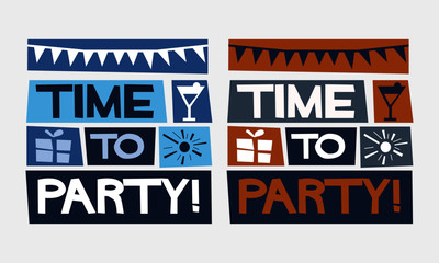 Time To Party Vector Illustration 