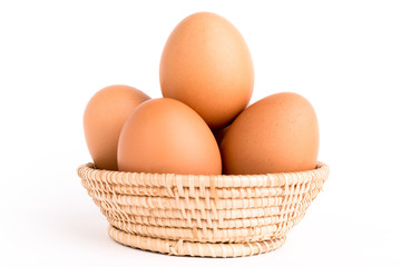 Eggs in a basket