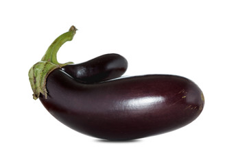 Mutation plant, eggplant or aubergine vegetable isolated on white