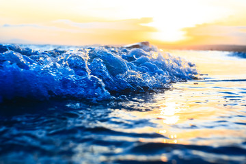 Waves on the beach in the tropics