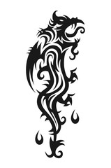 Abstract trible dragon. Vector illustration