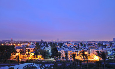 Obraz premium Night view of The Town