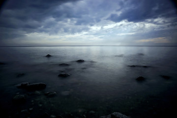 Gray clouds before the storm