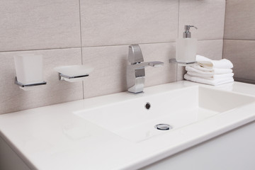 modern apartment interior bathroom