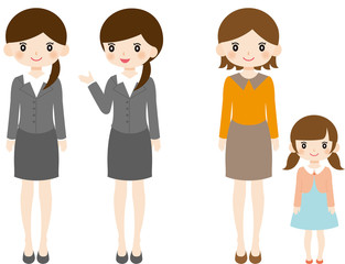 女性 仕事 親子