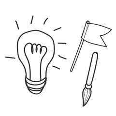 Doodle of lightbulb icon