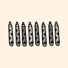 Vector of stationery doodle style