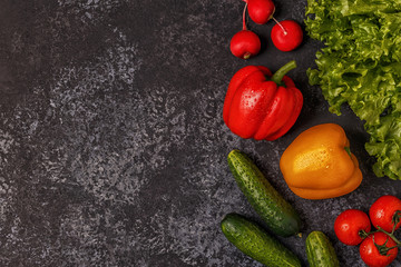 Set of vegetables for cooking