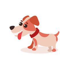 Jack russell terrier character, cute funny dog vector Illustration