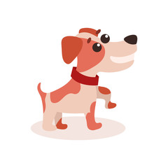 Jack russell terrier character, cute funny dog vector Illustration