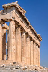 Obraz premium Ancient Parthenon temple in Acropolis, Athens, Greece