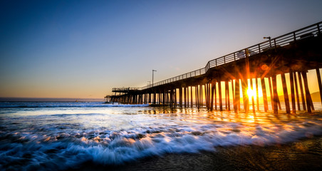 Sunset at pismo pier - Powered by Adobe