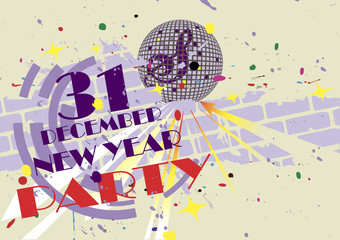 New year party.Abstract poster