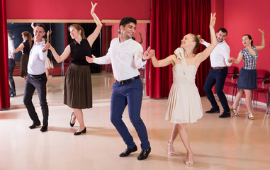 People practicing passionate samba