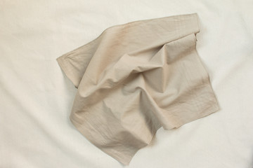 crumpled brown cloth