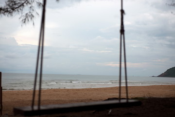 swing on  beach