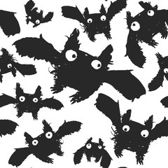 Black Ink Bats Pattern