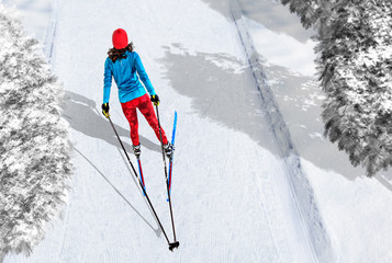 cross-country skiing