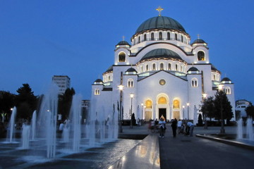 Fototapeta na wymiar Saint Sava Temple, Belgrade, Serbia